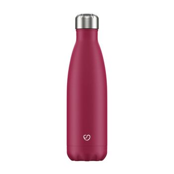 BOUTEILLE ROSE MAT - 500 ML ⎜ bouteille écologique • bouteille thermos réutilisable • bouteille d'eau durable • bouteille isotherme 3
