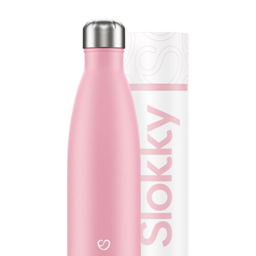 PASTEL PINK BOTTLE - 500 ML ⎜ botella isotérmica • botella de agua reutilizable • botella aislante • botella termo