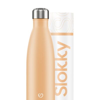 PASTEL ORANGE BOTTLE - 500 ML ⎜ thermos flask • insulated trinkflasche • weedable flask • stainless steel thermos flask