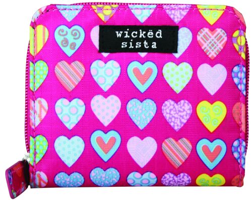 Bag Hearts Pink Small Wallet Kosmetiktasche Tasche