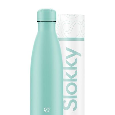 BOUTEILLE ET COUVERCLE VERT PASTEL - 500 ML ⎜ thermos • bouteille d'eau durable • bouteille écologique • bouteille isotherme • thermos réutilisable