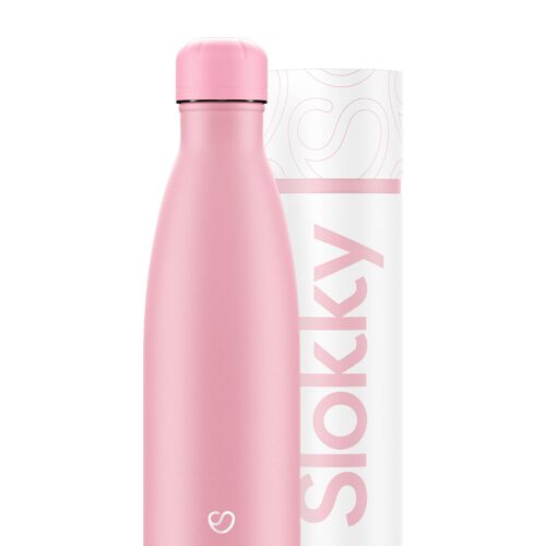 PASTEL PINK BOTTLE & LID - 500ML ⎜ eco drinkfles • herbruikbare thermosfles • duurzame waterfles • geisoleerde fles