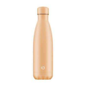 BOUTEILLE ET COUVERCLE ORANGE PASTEL - 500 ML ⎜ thermos • bouteille d'eau durable • bouteille écologique • bouteille isotherme • thermos réutilisable 3