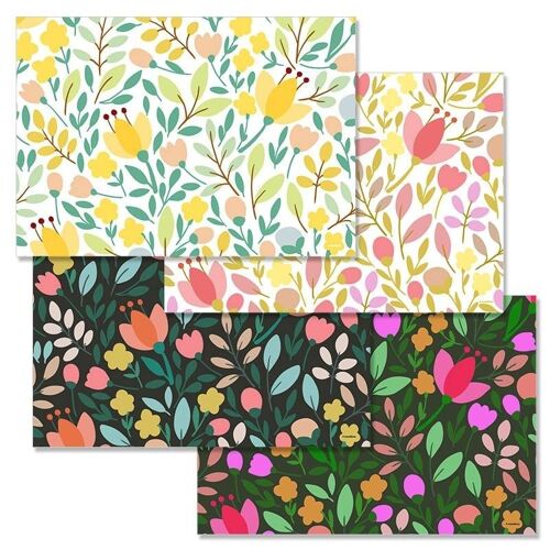 Sets de table papier - spring - printemps - fleurs - été
