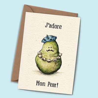 Carte J'Adore Mon Pear