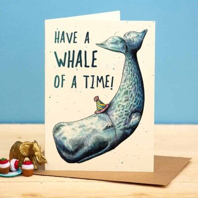 Carte Baleine d'un temps - Carte d'anniversaire