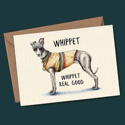 Carte Whippet - Carte chien - CARTE de tous les jours