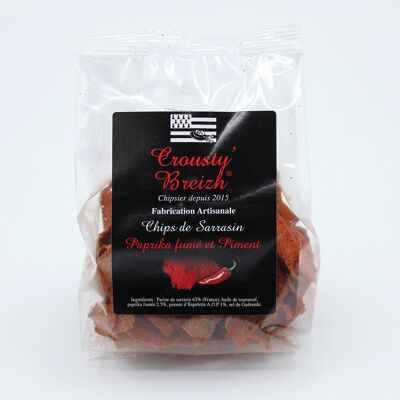 Smoked buckwheat chips and AOP Espelette pepper