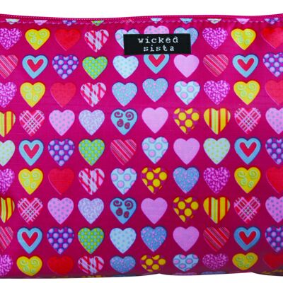 Bag Hearts Pink Medium Aline Bag borsa porta cosmetici