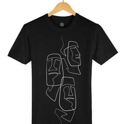 KÖPFE Schwarzes Bambus-T-Shirt