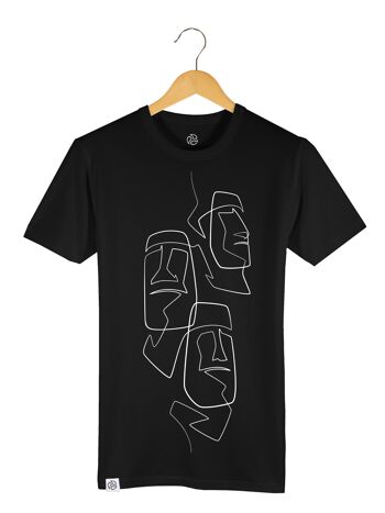 T-shirt HEADS en bambou noir 1