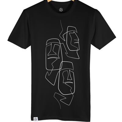 KÖPFE Schwarzes Bambus-T-Shirt