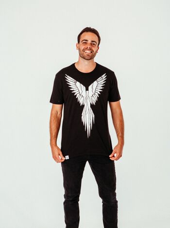 PHOENIX T-shirt Noir Bambou & Coton Bio 3