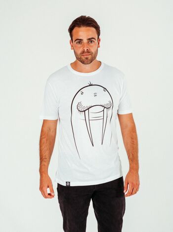T-shirt WALRUS Blanc Bambou & Coton Bio 3