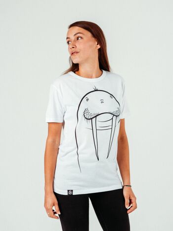 T-shirt WALRUS Blanc Bambou & Coton Bio 4