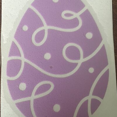 Swirly Egg Vinyl Decal-easter , Beige , SKU530