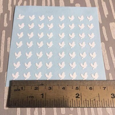 Tiny Dove Decals..(white Only)  Vinyl Decals for Nails & Small Projects. , White , SKU759