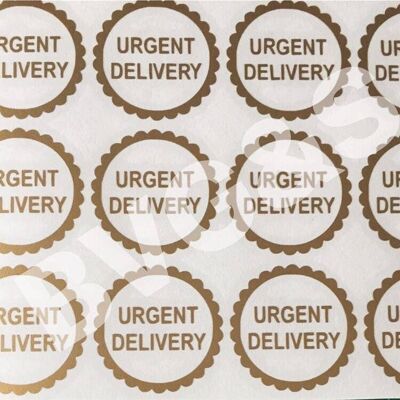 Urgent Delivery 1.5"stamp Vinyl Decals . (12x) , Turquoise Gloss , SKU864