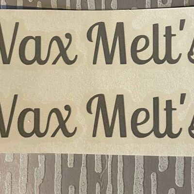Wax Melts Vinyl Decal Wording. , Purple , SKU888
