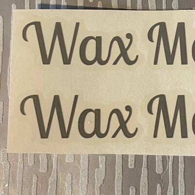 Wax Melts Vinyl Decal Wording. , Silver Holographic , SKU922