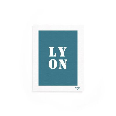 Affiche "Lyon" bleue