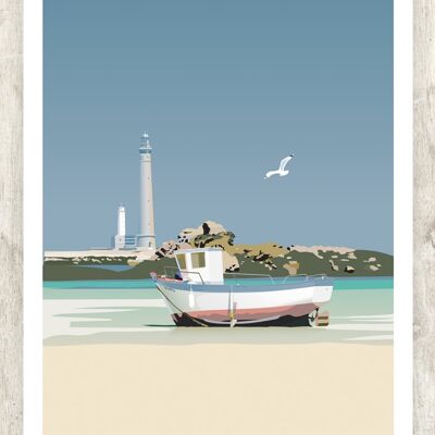 Plouguerneau, l'île Vierge à marrée basse
