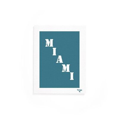Affiche "Miami" bleue