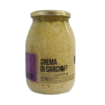 Crème de légumes à l’huile d’olive - Tartinable à l’huile d’olive - Crema di carciofi - Crème d'artichaut sous huile d'olive (990g) 1