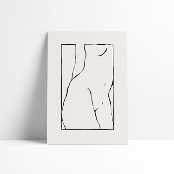 Affiche 30x40 cm –  Line Art - Nu de face 1