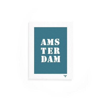 Affiche "Amsterdam" bleue