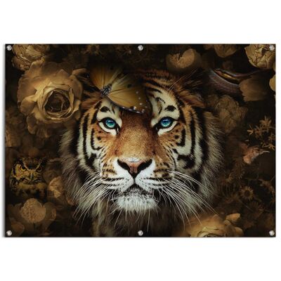 Outdoor-Leinwand Herbst Tiger 140x100 cm