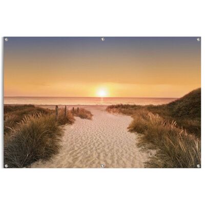 Outdoor Canvas Beachpath Sunset 120x80 cm