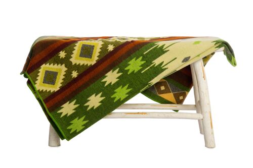 Mini | Alpaca Native Blanket | Quilotoa Green | 110 cm x 185 cm