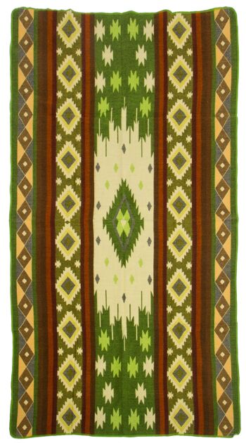 Mini | Couverture indigène en alpaga | Vert Quilotoa | 110 cm x 185 cm 2