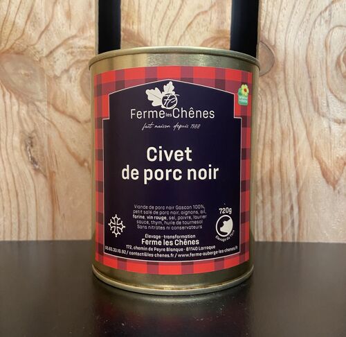 Civet de porc noir