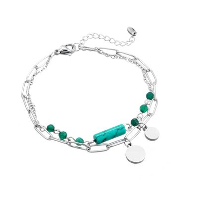 Ulrica bracelet in green stainless steel