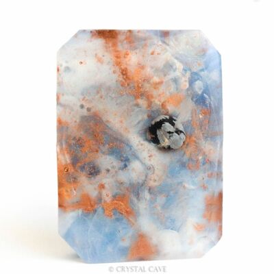 Zen - Jabón de piedras preciosas de obsidiana copo de nieve