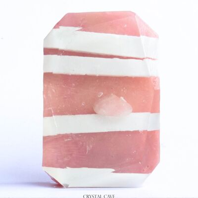 Love Lace - Jabón de piedras preciosas de cuarzo rosa