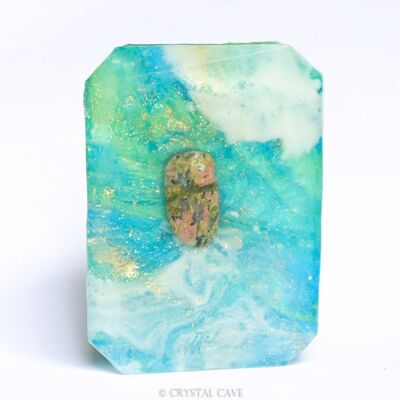 Mother Earth - Jabón de piedras preciosas de Unakite