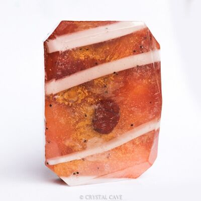 Element Fire - Jabón de piedras preciosas de jaspe rojo