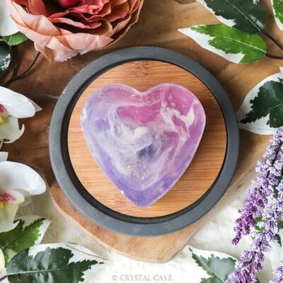 Celestial Dream - Amethyst Quartz Gemstone Heart Soap
