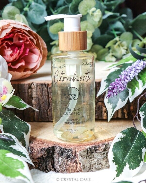 Jabón Líquido De Piedras Preciosas Citrino Cuarzo