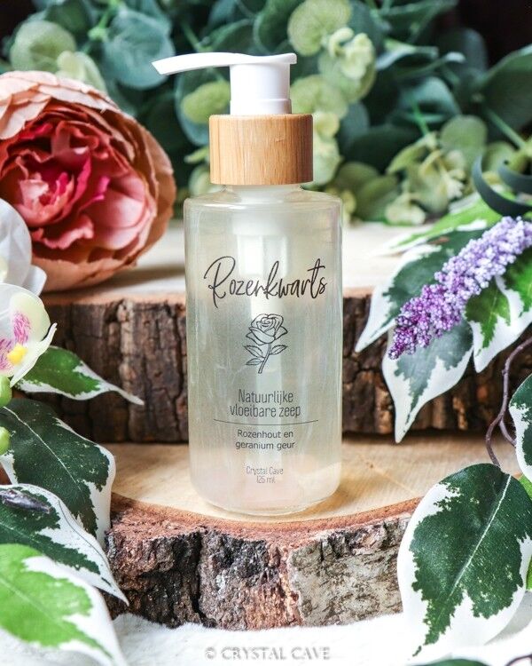 Jabón Líquido de Piedras Preciosas Cuarzo Rosa