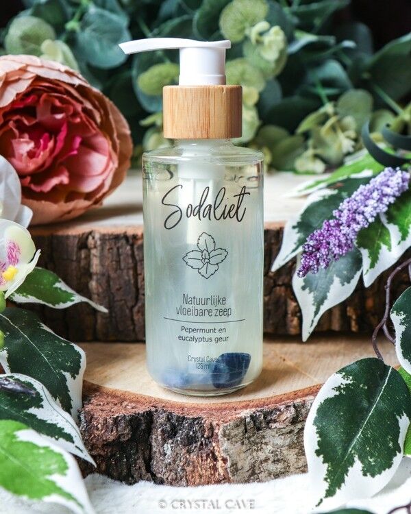 Sodalita de jabón líquido de piedras preciosas