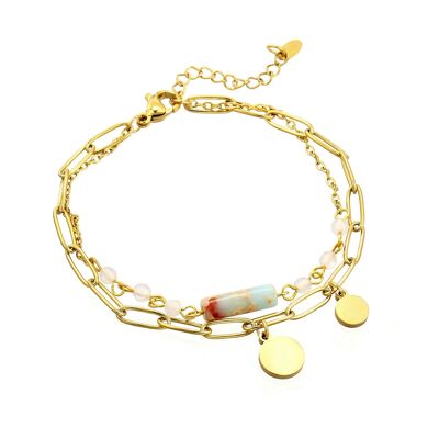 Ulrica bracelet in white gold steel