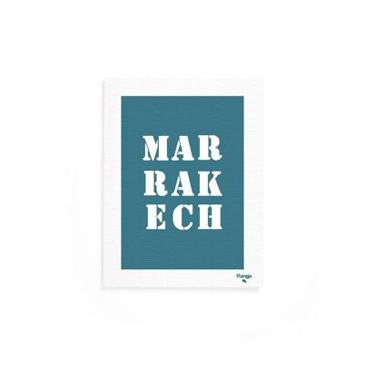 Blaues "Marrakesch" -Plakat