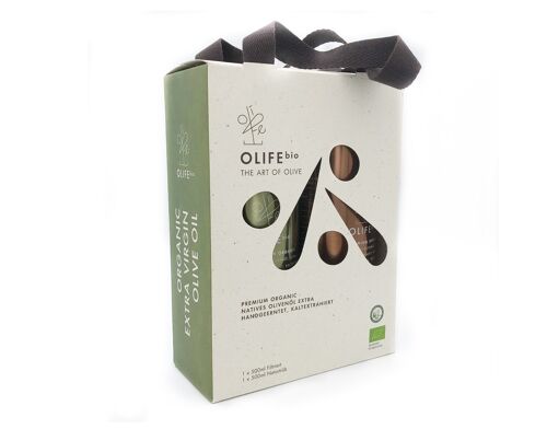 Olife.bio premium organic extra virgin olive oil combo pack.