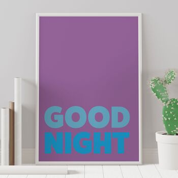 Impression de typographie de chambre de bonne nuit 4