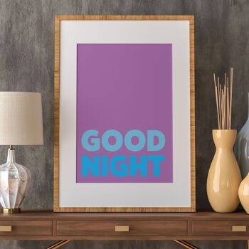 Impression de typographie de chambre de bonne nuit 5