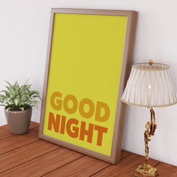 Impression de typographie de chambre de bonne nuit 7